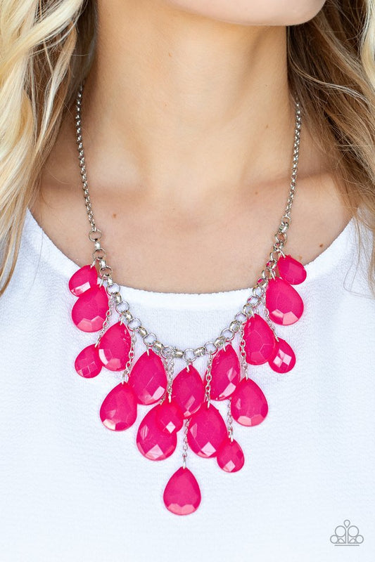 Front Row Flamboyance - Pink - Paparazzi Necklace Image