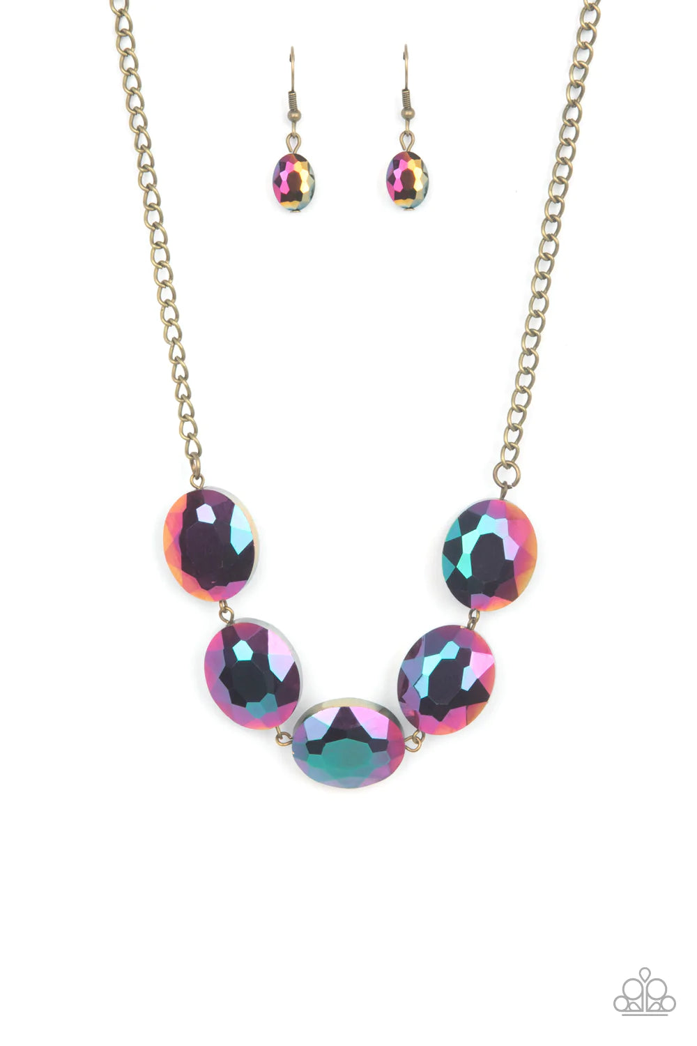 Paparazzi Necklace ~ Cosmic Closeup - Brass