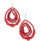 Prana Party - Red - Paparazzi Earring Image