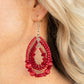 Prana Party - Red - Paparazzi Earring Image