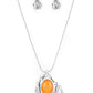 ​Amazon Amulet - Orange - Paparazzi Necklace Image