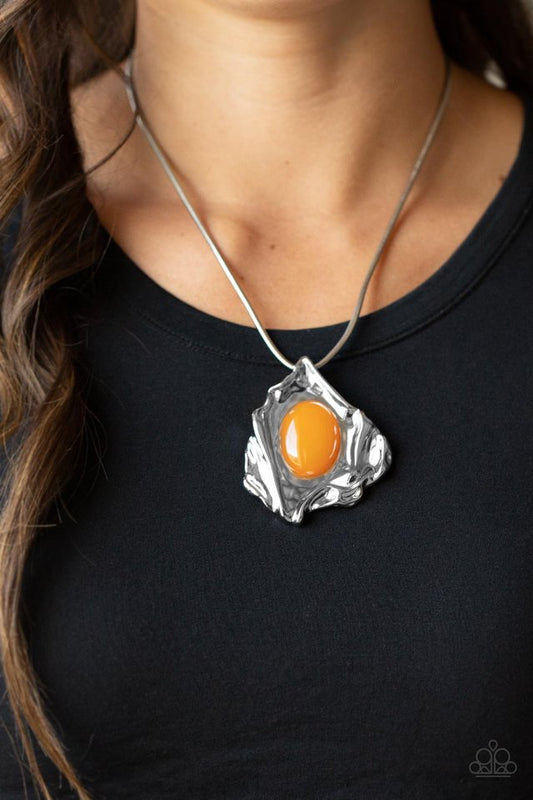 ​Amazon Amulet - Orange - Paparazzi Necklace Image