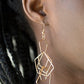 Paparazzi Earring ~ Five-Sided Fabulous - Gold