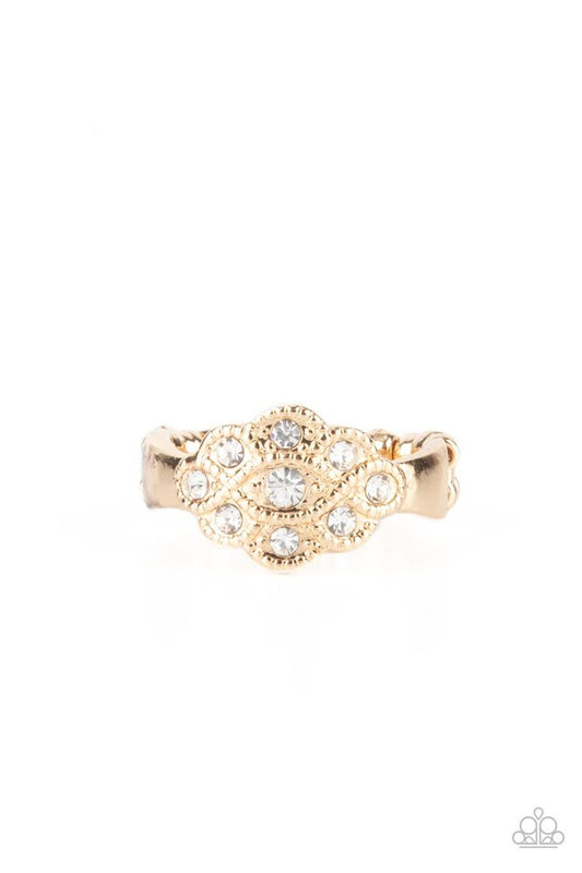 ​Floral Frou-Frou - Gold - Paparazzi Ring Image