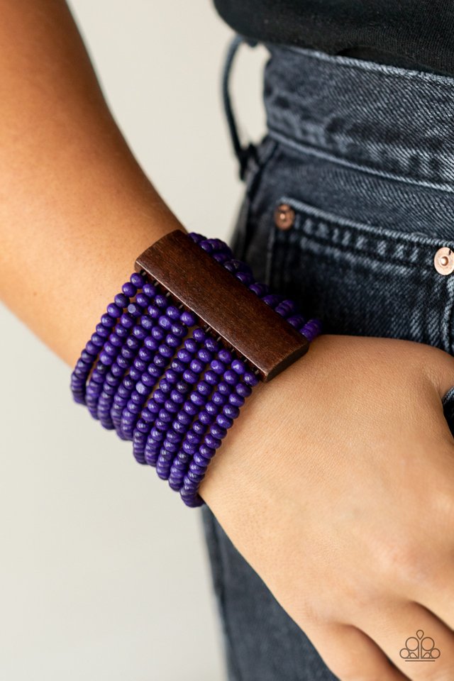 Waikiki Wonderland - Purple - Paparazzi Bracelet Image