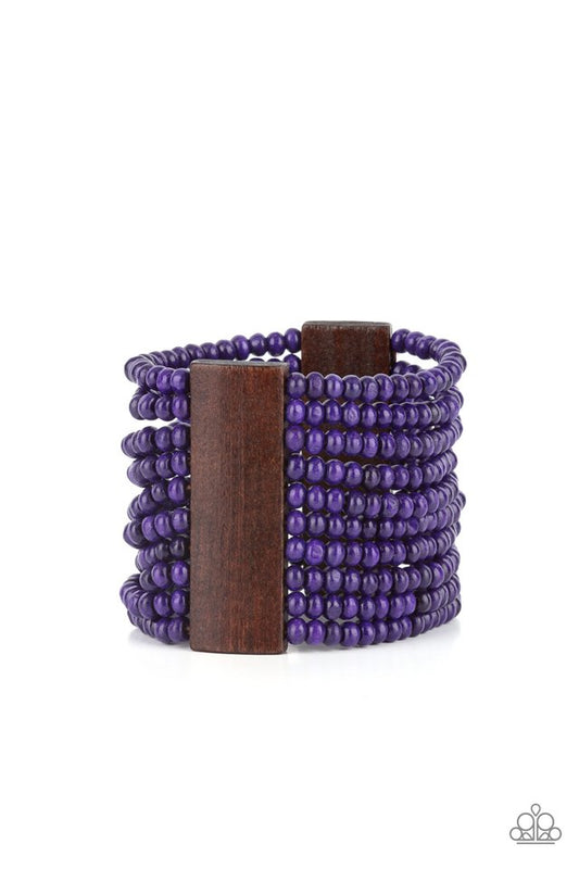 Waikiki Wonderland - Purple - Paparazzi Bracelet Image