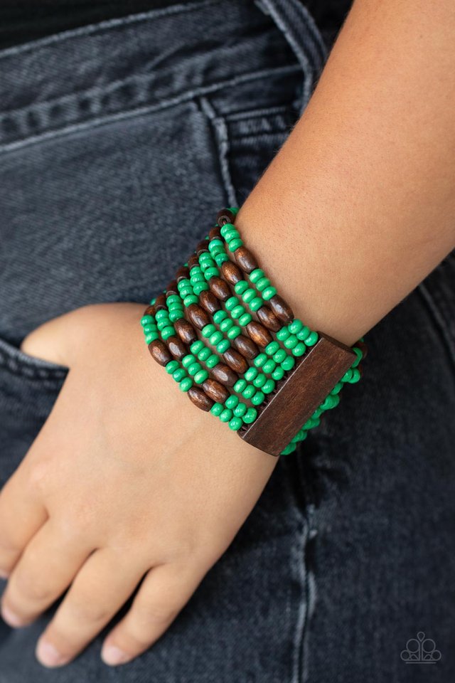 ​Tropical Nirvana - Green - Paparazzi Bracelet Image