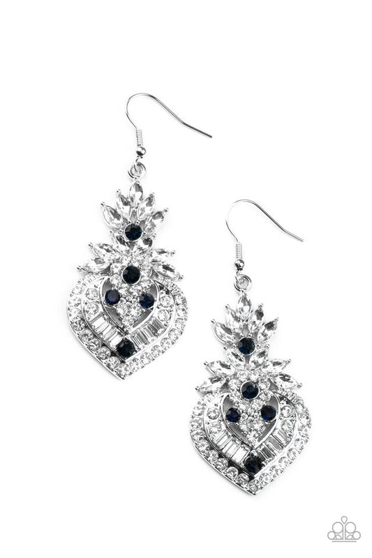 ​Royal Hustle - Blue - Paparazzi Earring Image