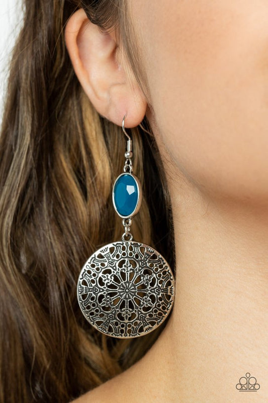 ​Eloquently Eden - Blue - Paparazzi Earring Image