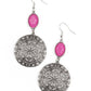 Eloquently Eden - Pink - Paparazzi Earring Image