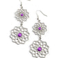 ​Posh Posy - Purple - Paparazzi Earring Image