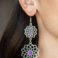 ​Posh Posy - Purple - Paparazzi Earring Image