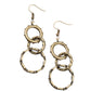 Shameless Shine - Brass - Paparazzi Earring Image