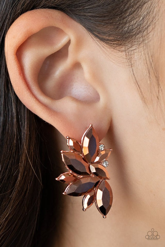 Instant Iridescence - Copper - Paparazzi Earring Image