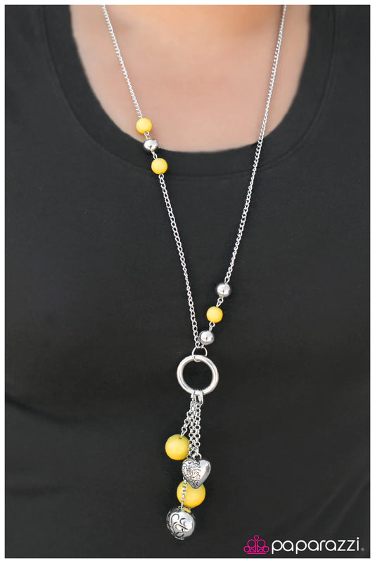 Paparazzi Necklace ~ Part Of The Movement - Yellow