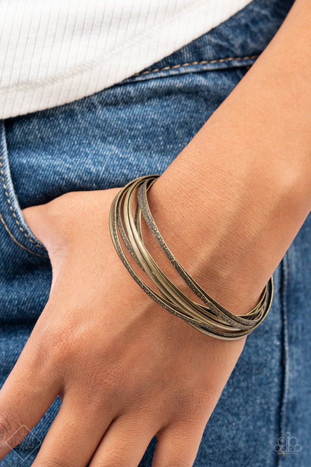 ​Suddenly Synced - Brass - Paparazzi Bracelet Image