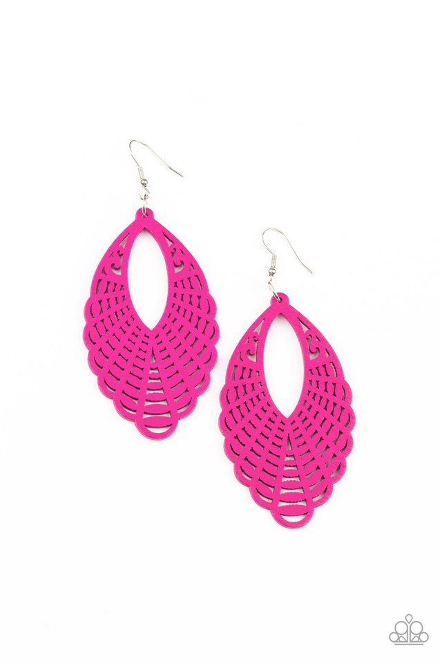 ​Tahiti Tankini - Pink - Paparazzi Earring Image