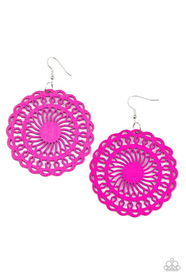 ​Island Sun - Pink - Paparazzi Earring Image