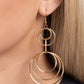 ​Disorienting Demure - Gold - Paparazzi Earring Image