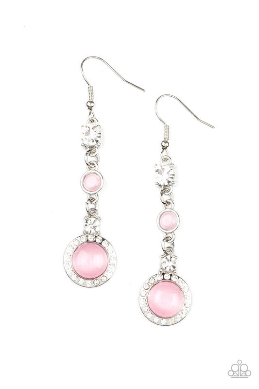 ​Epic Elegance - Pink - Paparazzi Earring Image