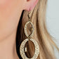 ​OVAL and OVAL Again - Brass - Paparazzi Earring Image