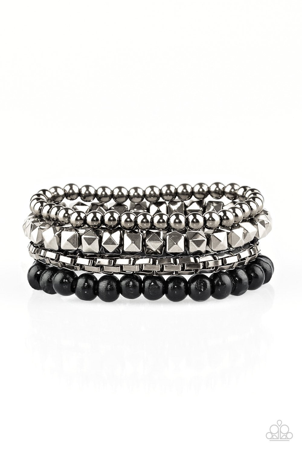 Paparazzi Bracelet ~ Retro Rocker - Black