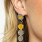 Asymmetrical Appeal - Yellow - Paparazzi Earring Image