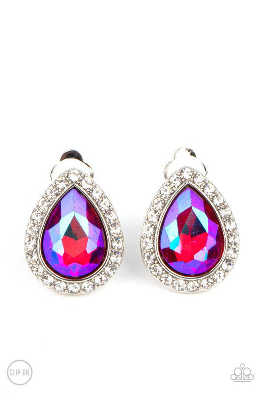 Cosmic Castles - Pink - Paparazzi Earring Image