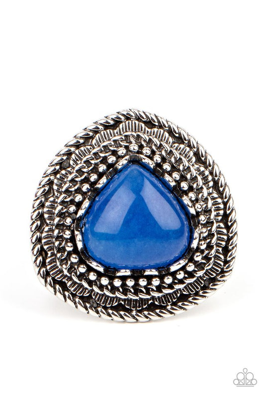 ​Genuinely Gemstone - Blue - Paparazzi Ring Image