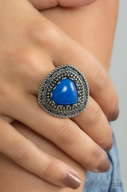 ​Genuinely Gemstone - Blue - Paparazzi Ring Image