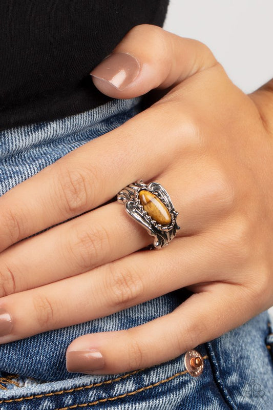 Gemstone Gypsy - Brown - Paparazzi Ring Image