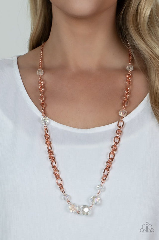 ​Prismatic Pick-Me-Up - Copper - Paparazzi Necklace Image