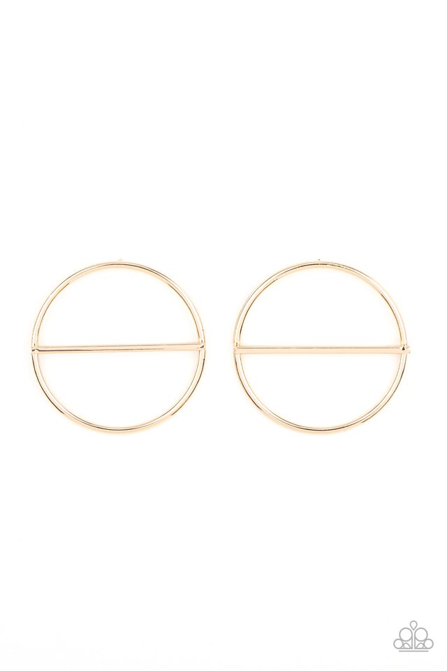 ​Dynamic Diameter - Gold - Paparazzi Earring Image