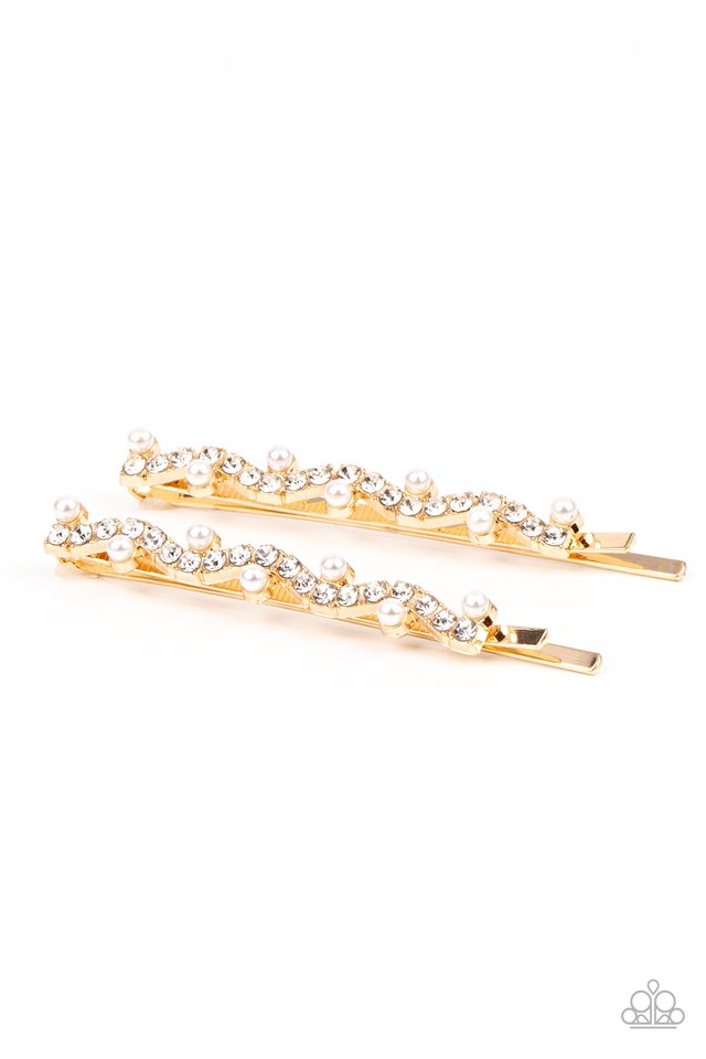 Ballroom Banquet - Gold - Paparazzi Hair Accessories Image