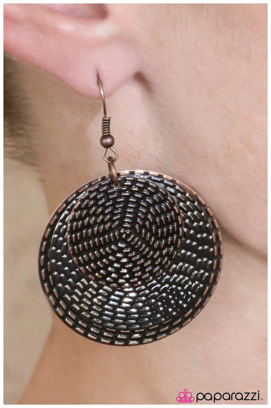 Paparazzi Earring ~ Turn The Beat Around - Copper