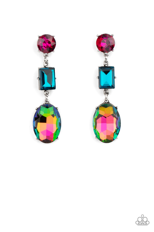 Paparazzi Earring ~ Extra Envious - Multi