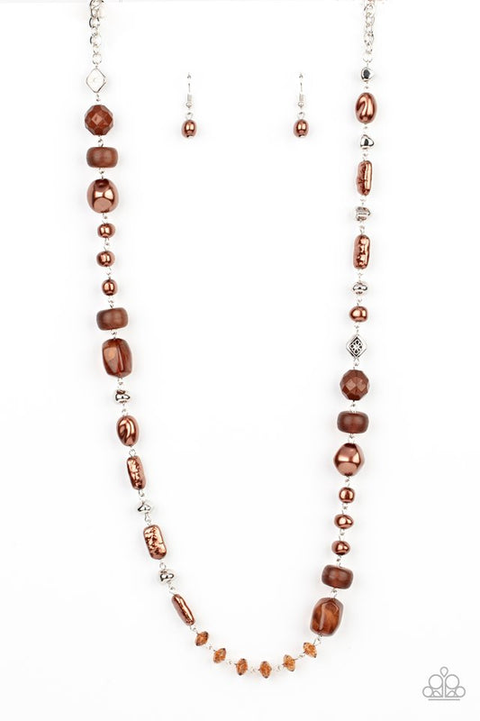 Juicy Gossip - Brown - Paparazzi Necklace Image