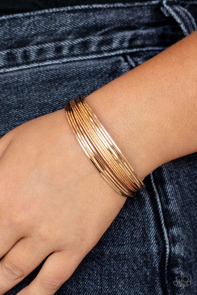 ​This Girl is on WIRE - Gold - Paparazzi Bracelet Image