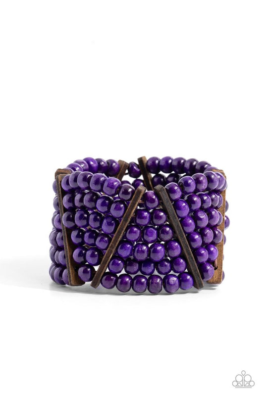 ​Way Off TROPIC - Purple - Paparazzi Bracelet Image