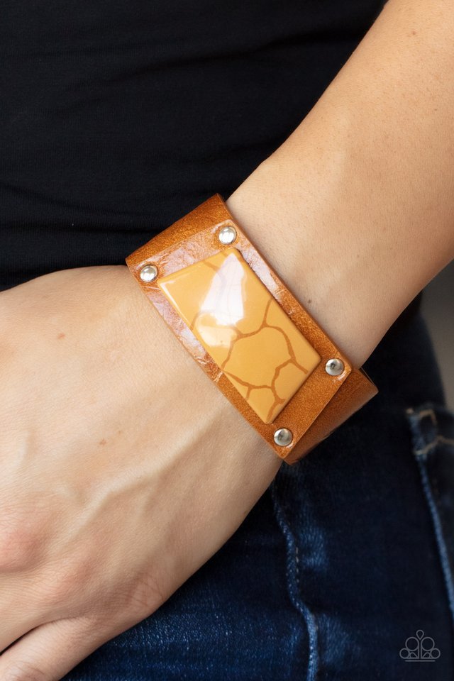 ​Geo Glamper - Brown - Paparazzi Bracelet Image