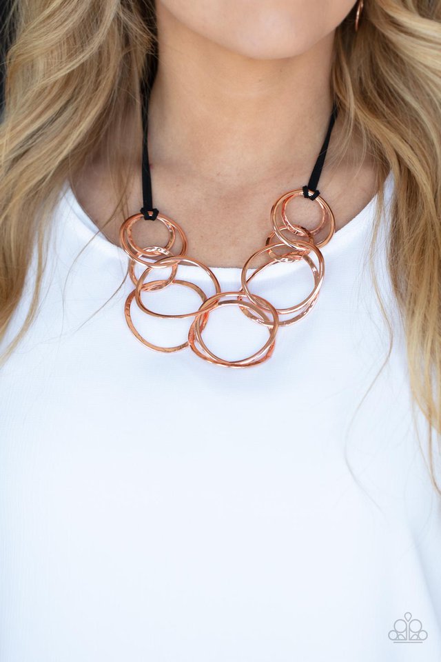 Spiraling Out of COUTURE - Copper - Paparazzi Necklace Image