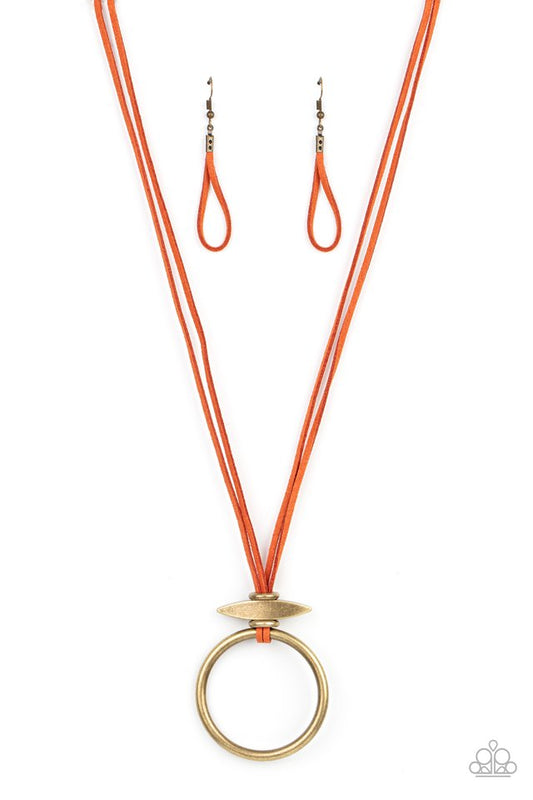 ​Noticeably Nomad - Orange - Paparazzi Necklace Image