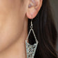 ​Sharp-Dressed Drama - Silver - Paparazzi Earring Image