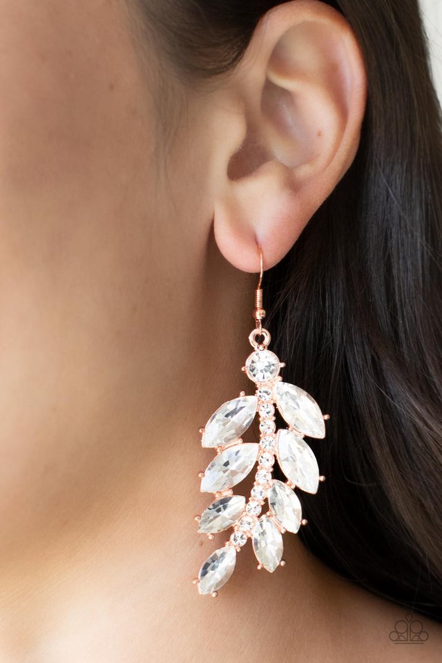 ​Ice Garden Gala - Copper - Paparazzi Earring Image