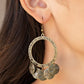 Trinket Tease - Brass - Paparazzi Earring Image