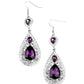 ​Posh Pageantry - Purple - Paparazzi Earring Image