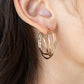 ​City Contour - Gold - Paparazzi Earring Image