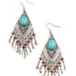 Earthy Etiquette - Blue - Paparazzi Earring Image