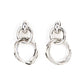 ​Dynamically Linked - Silver - Paparazzi Earring Image