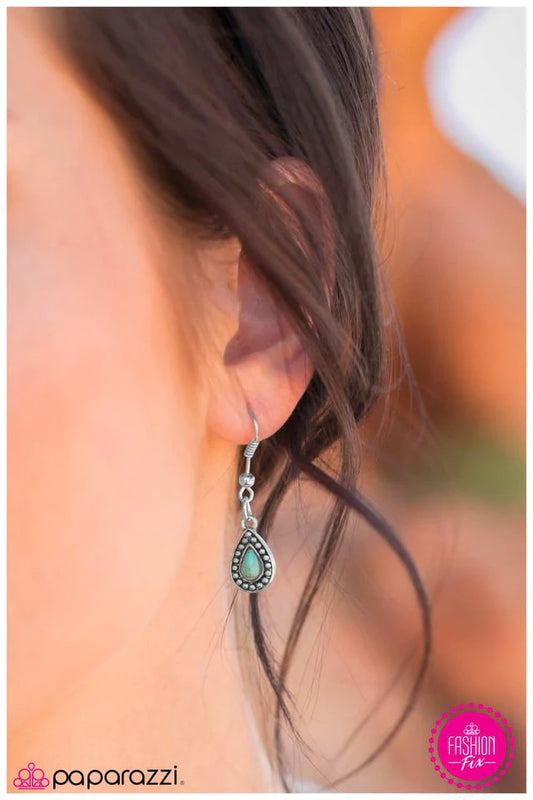 Paparazzi Earring ~ Western Jewels - Blue